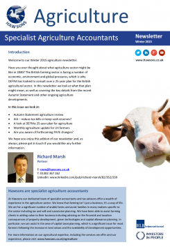 Agriculture Winter 2015 sector newsletter