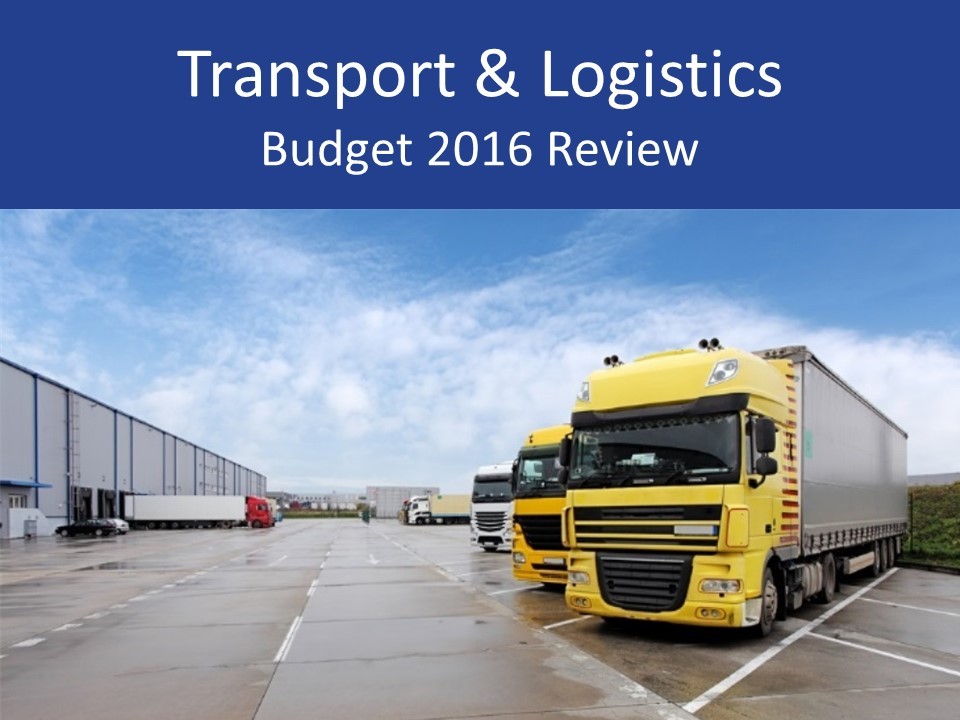 Transport and Logistics 2016 Budget review