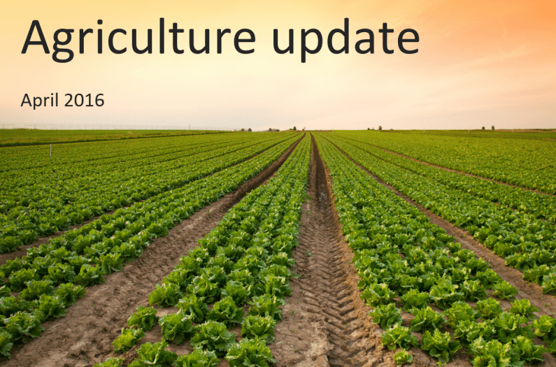 Agriculture update for UK farmers – April 2016