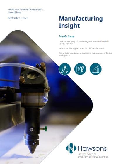 Manufacturing Newsletter September 2021