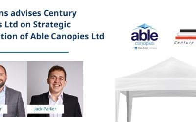 Hawsons advises Century Plastics Ltd on Strategic Acquisition of Able Canopies Ltd