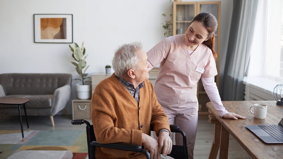 Nurse caring for elderly gentleman 1 Nurse caring for elderly gentleman