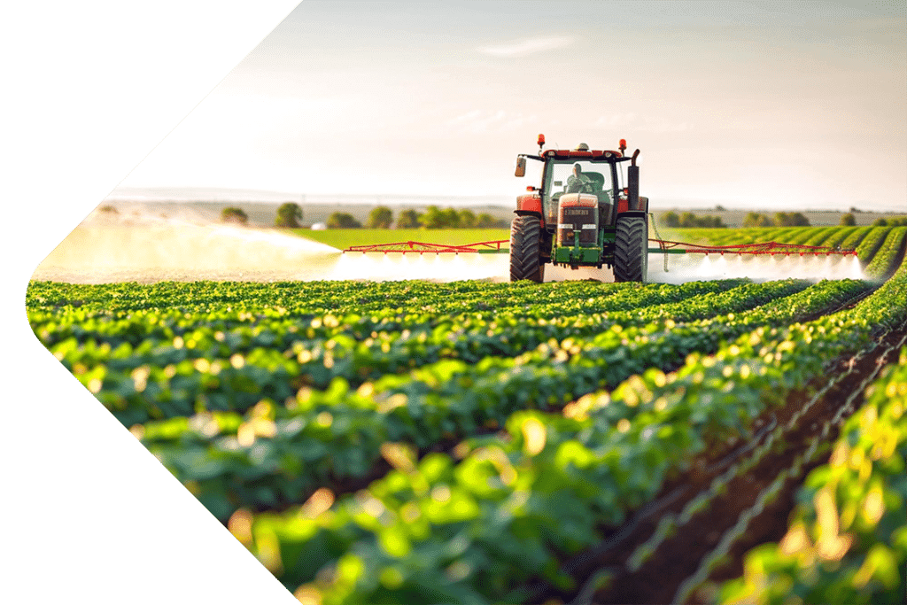 Farmer Spraying Field