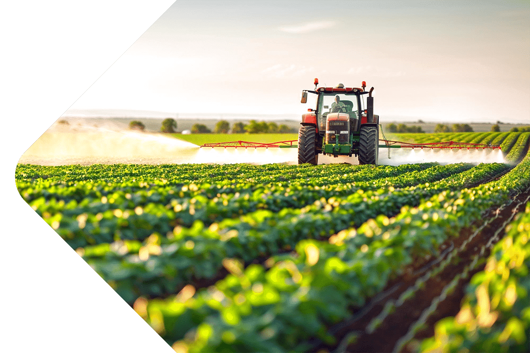 Farmer Spraying Field